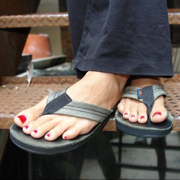 Rainbow Shoes Very Worn Very Smelly Rainbow Flip Flops